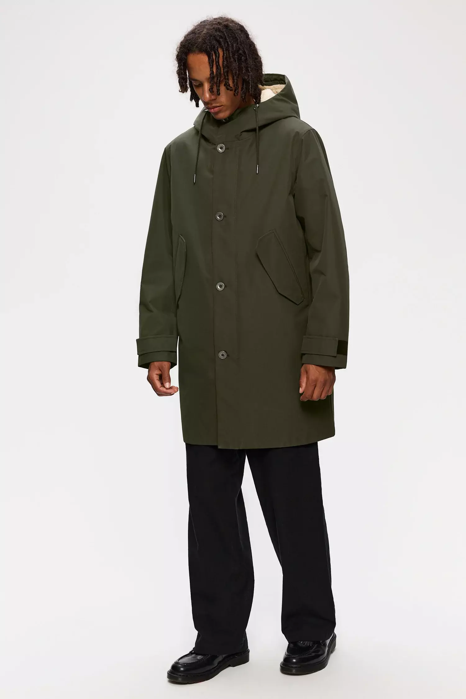 Elvine Figge Parka Dark Moss Herren Winterjacke Wasserfest grün